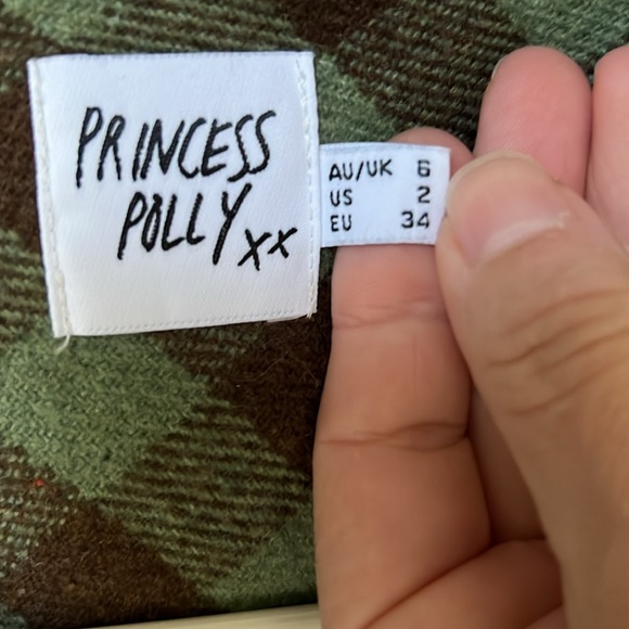 Princess Polly “LEYLAN OVERSIZED PLAID SHACKET
GREEN / BROWN” - Picture 8 of 8